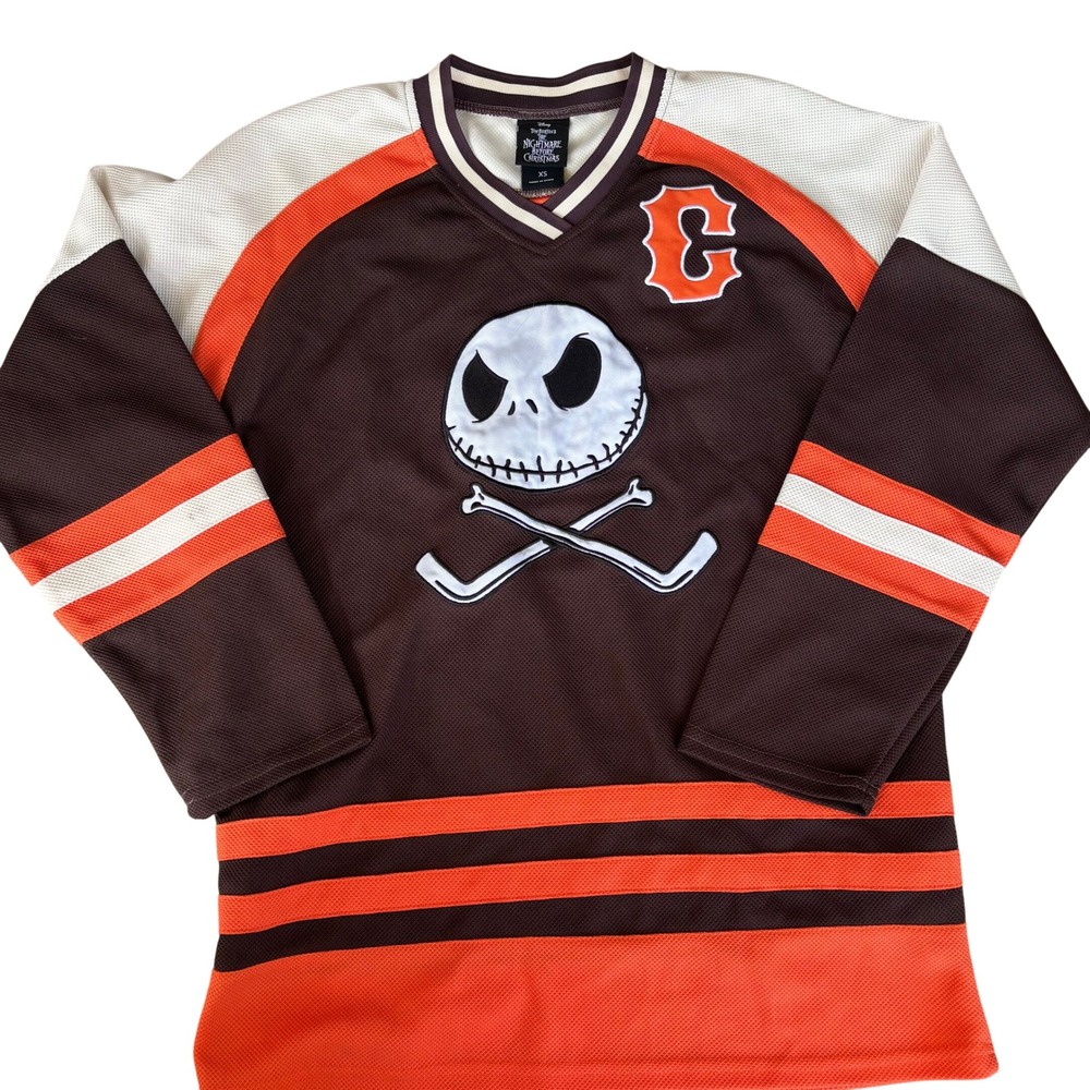 Disney Nightmare Before Christmas Jack Skellington Hockey Jersey BoxLunch XS #31